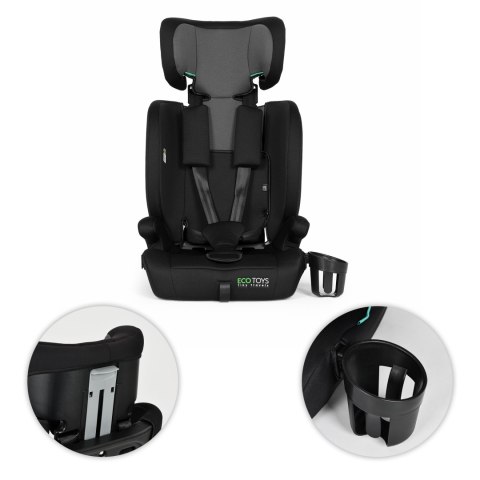 Fotelik samochodowy ECOTOYS 76-150 cm z regulacją i uchwytem