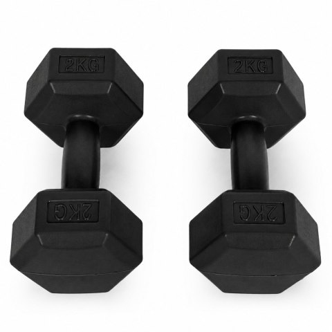 Hantle sześciokątne MOVEPRO 2x2 kg czarne