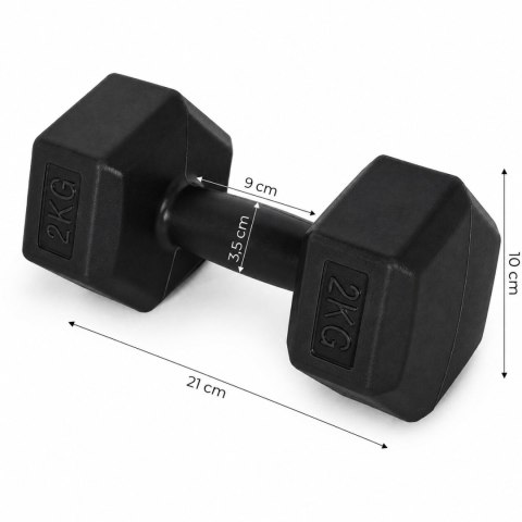 Hantle sześciokątne MOVEPRO 2x2 kg czarne
