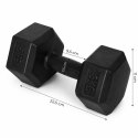 Hantle sześciokątne MOVEPRO 2x3 kg czarne