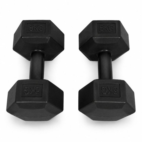 Hantle sześciokątne MOVEPRO 2x5 kg czarne