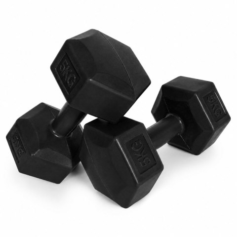 Hantle sześciokątne MOVEPRO 2x5 kg czarne