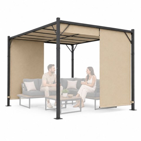 Pergola ogrodowa MultiGarden 3x4 m stalowa beżowa