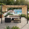 Pergola ogrodowa MultiGarden 3x4 m stalowa beżowa