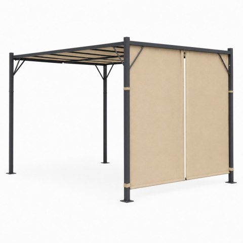 Pergola ogrodowa MultiGarden 3x4 m stalowa beżowa