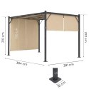 Pergola ogrodowa MultiGarden 3x4 m stalowa beżowa