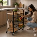 Regał kuchenny ModernHome na kółkach z wysuwanymi koszami