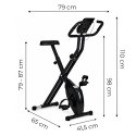 Rowerek stacjonarny magnetyczny składany 8 poziomów oporu 120 kg MOVEPRO