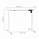 Elektryczny stelaż biurka ModernHome 72-118 cm biały