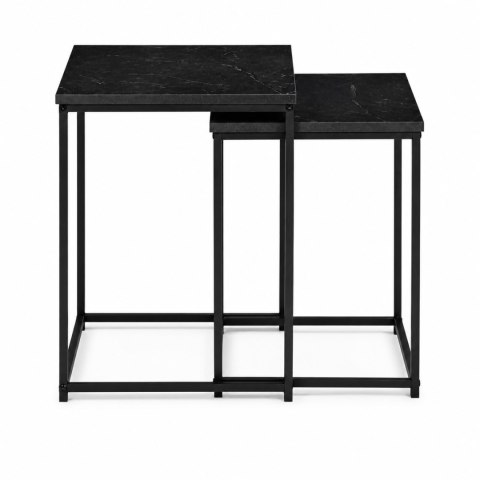 Stoliki kawowe ModernHome 2w1 loft czarny marmur