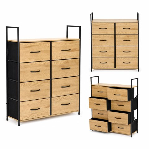Szafka ModernHome 8 szuflad materiałowych 80 cm loft