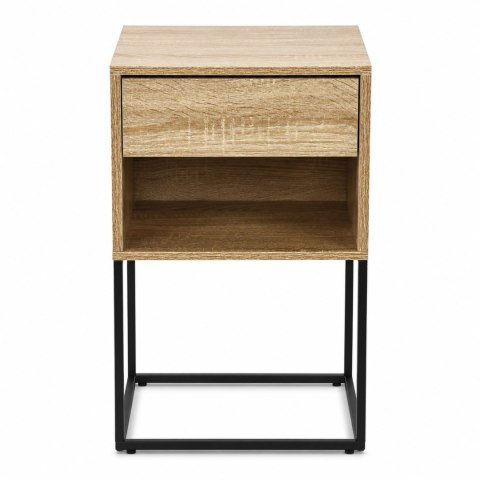 Szafka nocna ModernHome loft jasny dąb z szufladą