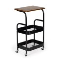 Regał metalowy na kółkach ModernHome 3 poziomy 42x29x75,5 cm