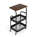 Regał metalowy na kółkach ModernHome 3 poziomy 42x29x75,5 cm
