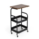 Regał metalowy na kółkach ModernHome 3 poziomy 42x29x75,5 cm