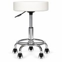Stołek obrotowy na kółkach ModernHome czarny 51-66 cm