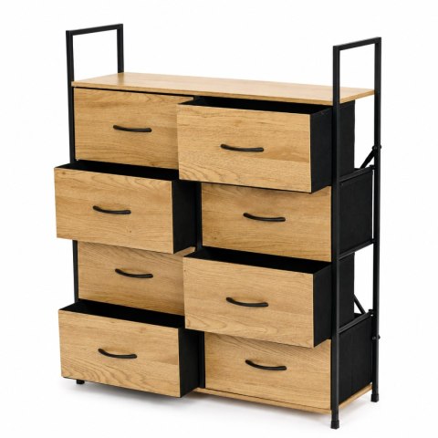 Szafka ModernHome 8 szuflad materiałowych 80 cm loft