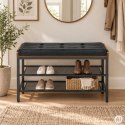 Szafka na buty ModernHome loft z pikowanym siedziskiem 2 półki