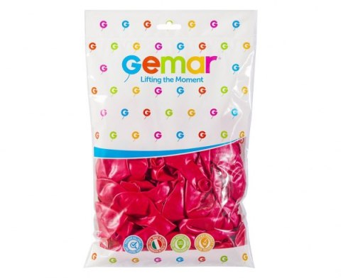 Balon Gemar Metalllic 12 cali 100 szt. Czerwony