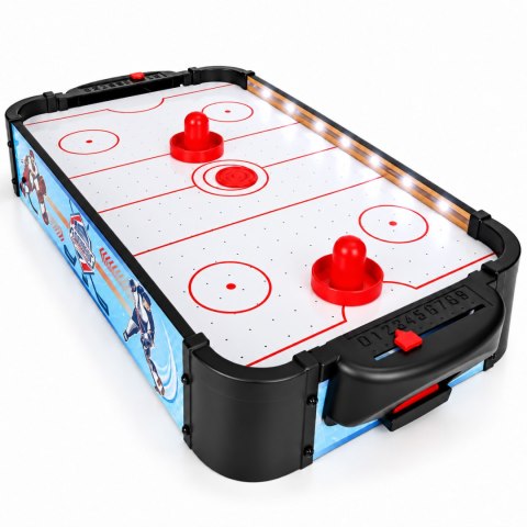 Cymbergaj Air Hockey Ecotoys 58 cm Stół Powietrzny LED Zestaw Akcesoriów