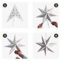 DUŻA GWIAZDA PAPIEROWA ŚWIĄTECZNA AŻUROWA biała 60 cm WITRAŻ 3D WG11