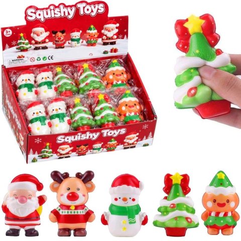 Gniotek squishy świąteczny mix 8cm BOŻE NARODZENIE