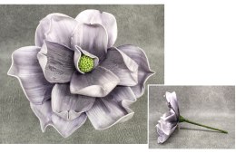 Kwiat piankowy MAGNOLIA wys. 30 cm kwiat 30 cm CIEMNO FIOLETOWY GB-559ZF