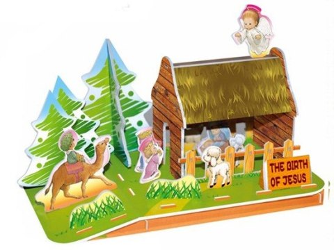 Puzzle 3D szopka 25el Stajenka Betlejem | ZA2216