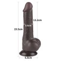7.5'' Sliding Skin Dual Layer Dong Black