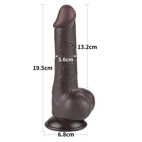 7.5'' Sliding Skin Dual Layer Dong Black