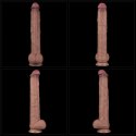 14.5'' Dual Layered Bendable Silicone Cock XXL(Flesh)