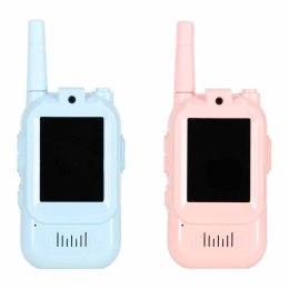 Walkie talkie krótkofalówki dla dzieci kamera funkcja wideo niebieski-różowy