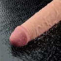9.5" REAL SOFTEE Rechargeable TPE Vibrating Dildo(Flesh)