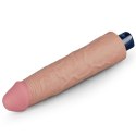 9.5" REAL SOFTEE Rechargeable TPE Vibrating Dildo(Flesh)