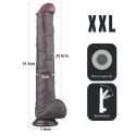 14.5'' Dual Layered Bendable Silicone Cock XXL(Black)
