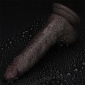 7'' Sliding Skin Pro II Dual Layer Silicone Dong (Black)
