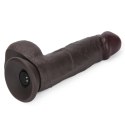 8" Vibrating Sliding Skin Pro II Silicone Dong (Black)
