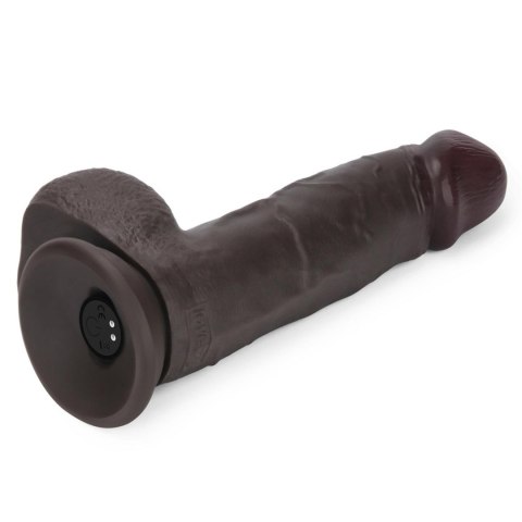 8" Vibrating Sliding Skin Pro II Silicone Dong (Black)