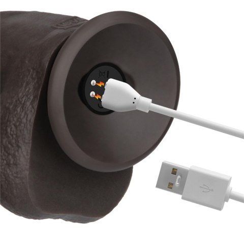 8" Vibrating Sliding Skin Pro II Silicone Dong (Black)