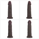 9'' Sliding Skin Pro II Dual Layer Silicone Dong (Black)