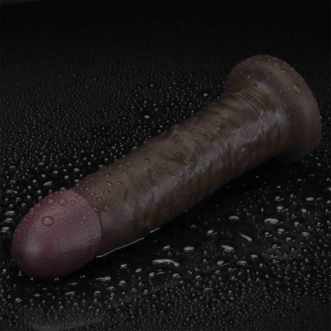 9'' Sliding Skin Pro II Dual Layer Silicone Dong (Black)