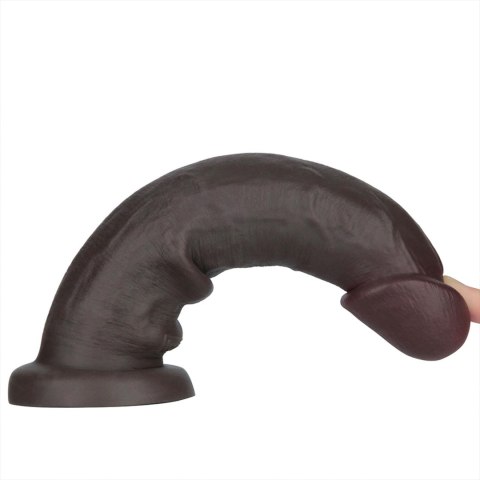 9'' Sliding Skin Pro II Dual Layer Silicone Dong (Black)
