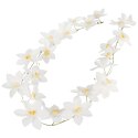 GIRLANDA KWIATOWA 160 CM BIAŁE CLEMATISY