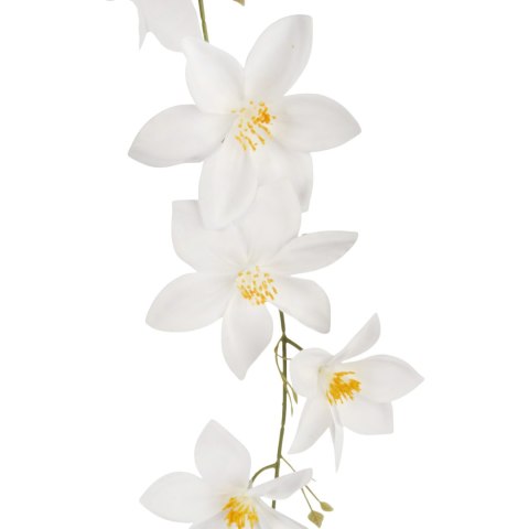GIRLANDA KWIATOWA 160 CM BIAŁE CLEMATISY