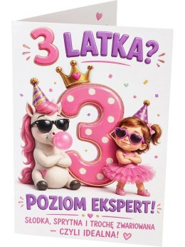 Humorystyczna kartka na 3 urodziny A RD-117