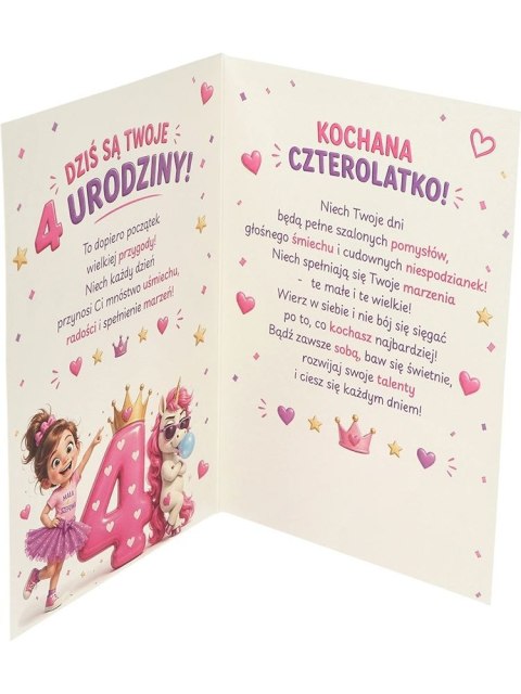 Humorystyczna kartka na 4 urodziny A RD-118