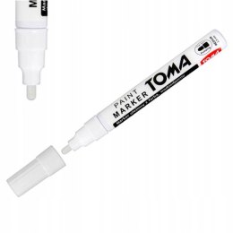 Marker olejowy TOMA do malowania STALI,GUMY,DREWNA,PLASTIKU I SZKŁA - BIAŁY