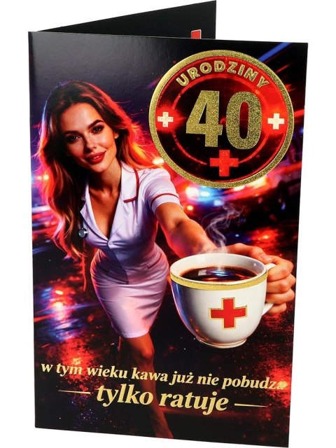 Śmieszna kartka urodzinowa na 40 A RU-014