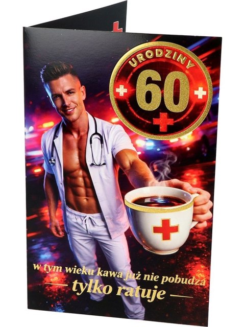 Śmieszna kartka urodzinowa na 60 A RU-012