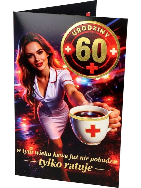 Śmieszna kartka urodzinowa na 60 A RU-016